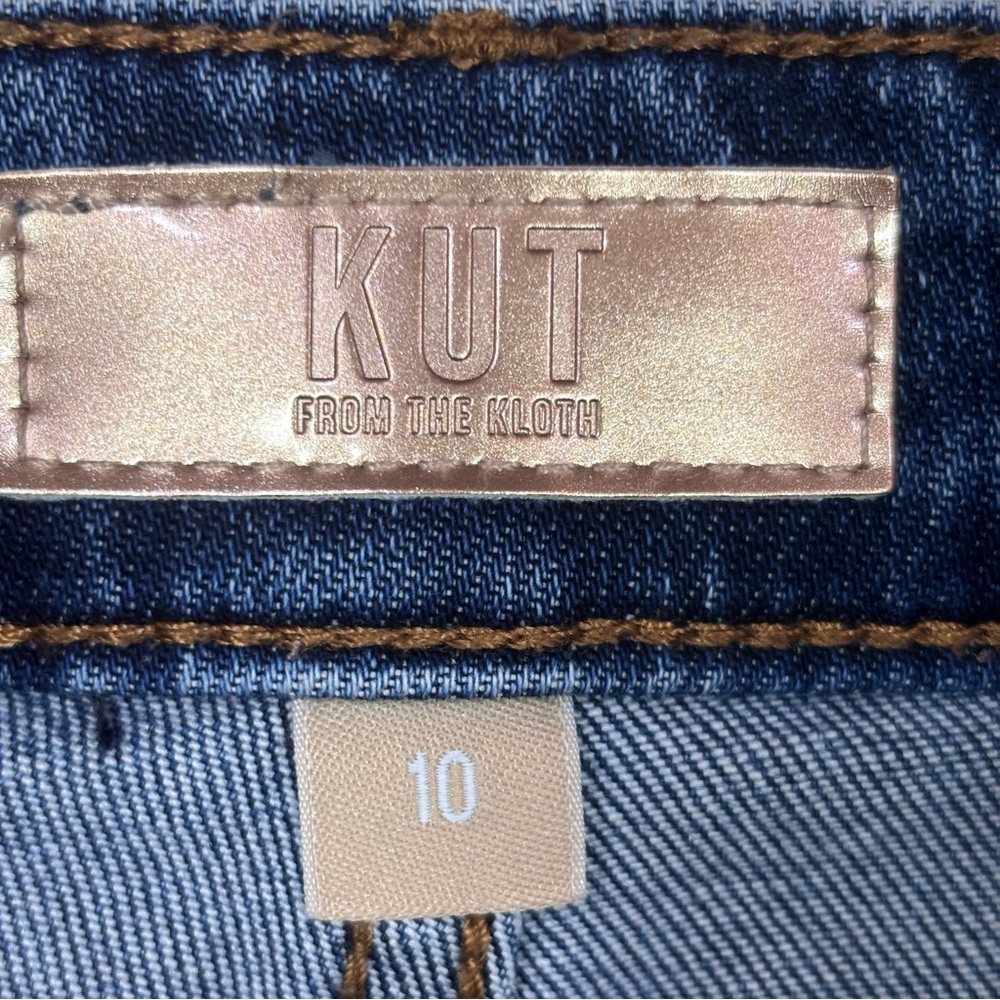 Kut From The Kloth Charlotte High Rise Culotte Denim Jeans Women’s 10 Wide Leg - Picture 7 of 9
